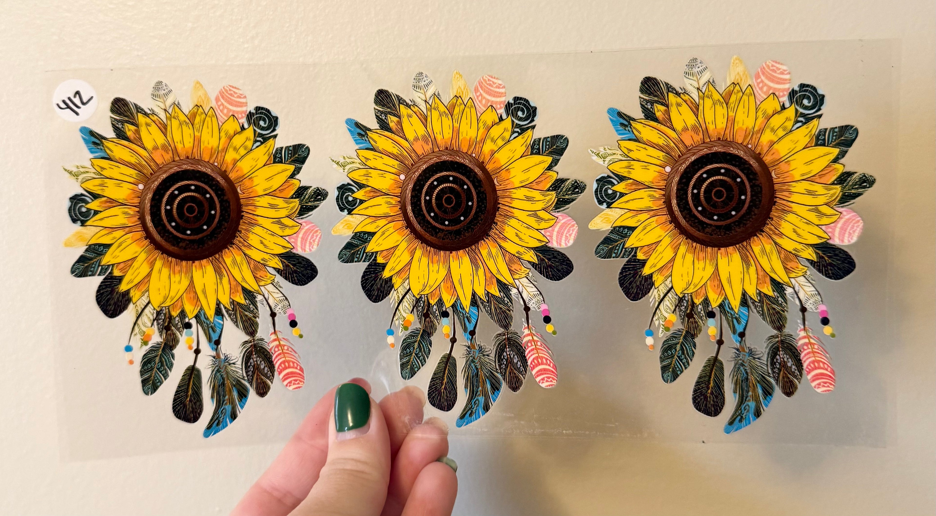 Sunflowers and Feathers