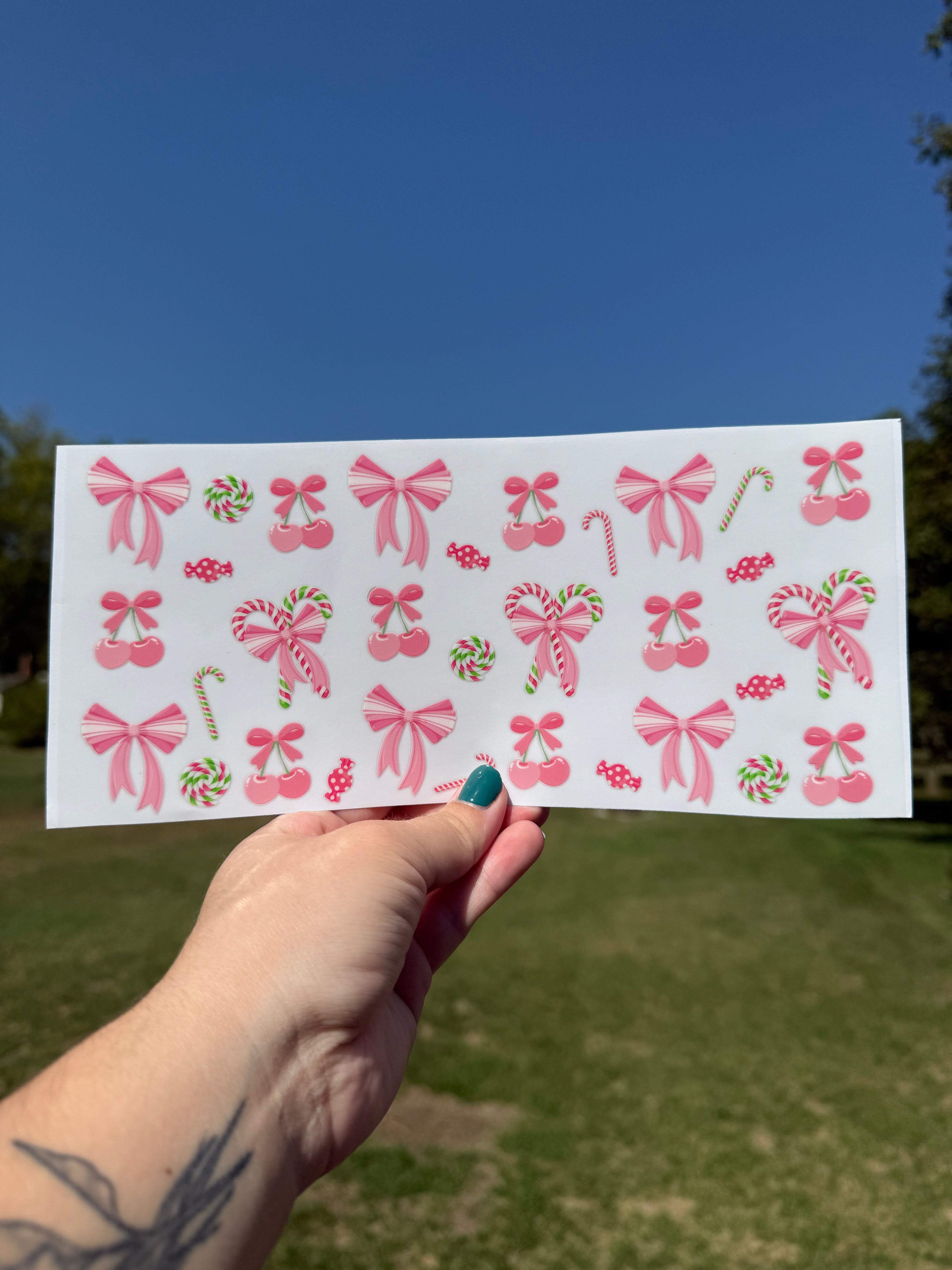 Pink Christmas Bow Wrap