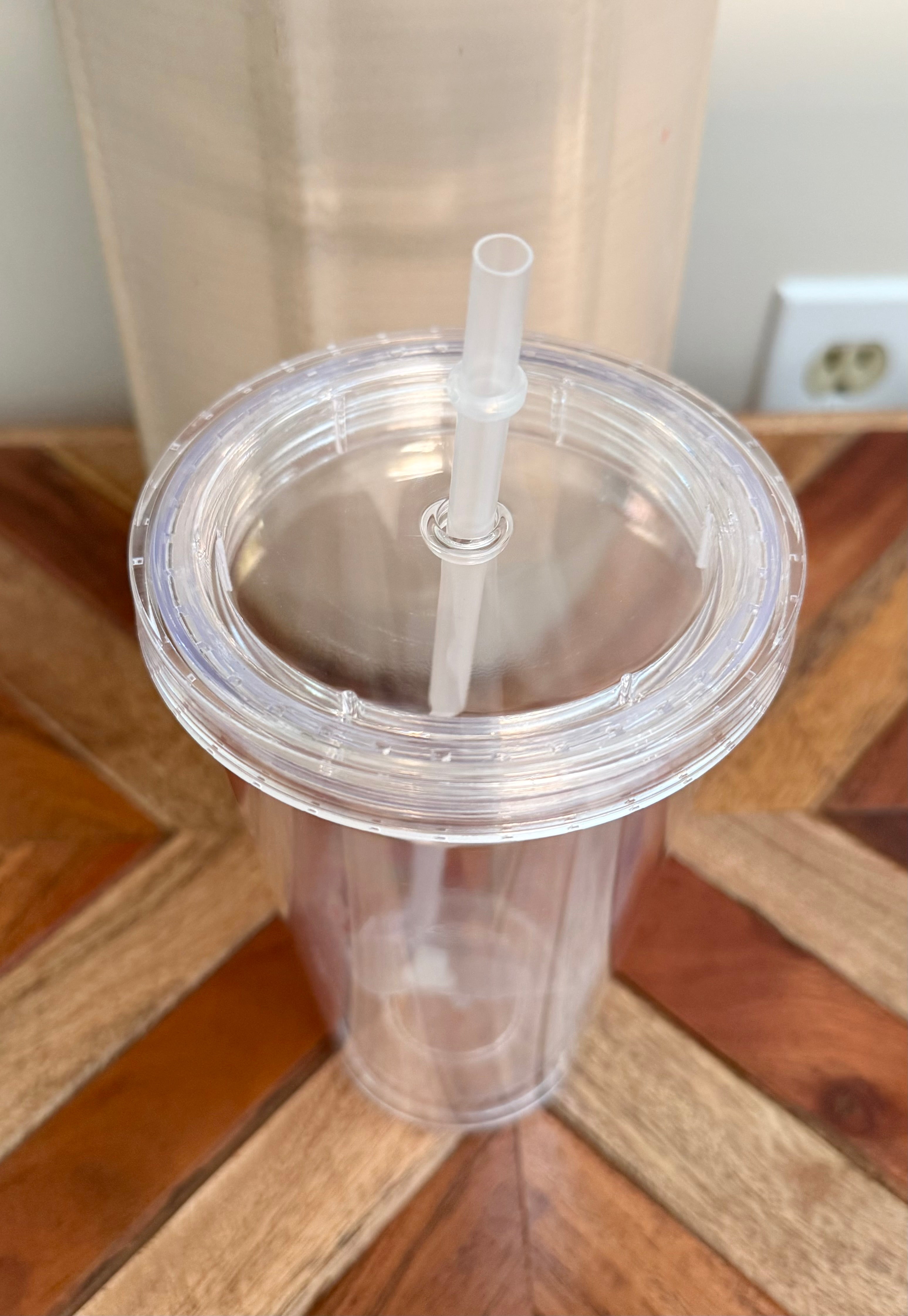 16oz Tapered Snowglobe Tumbler (Acrylic)