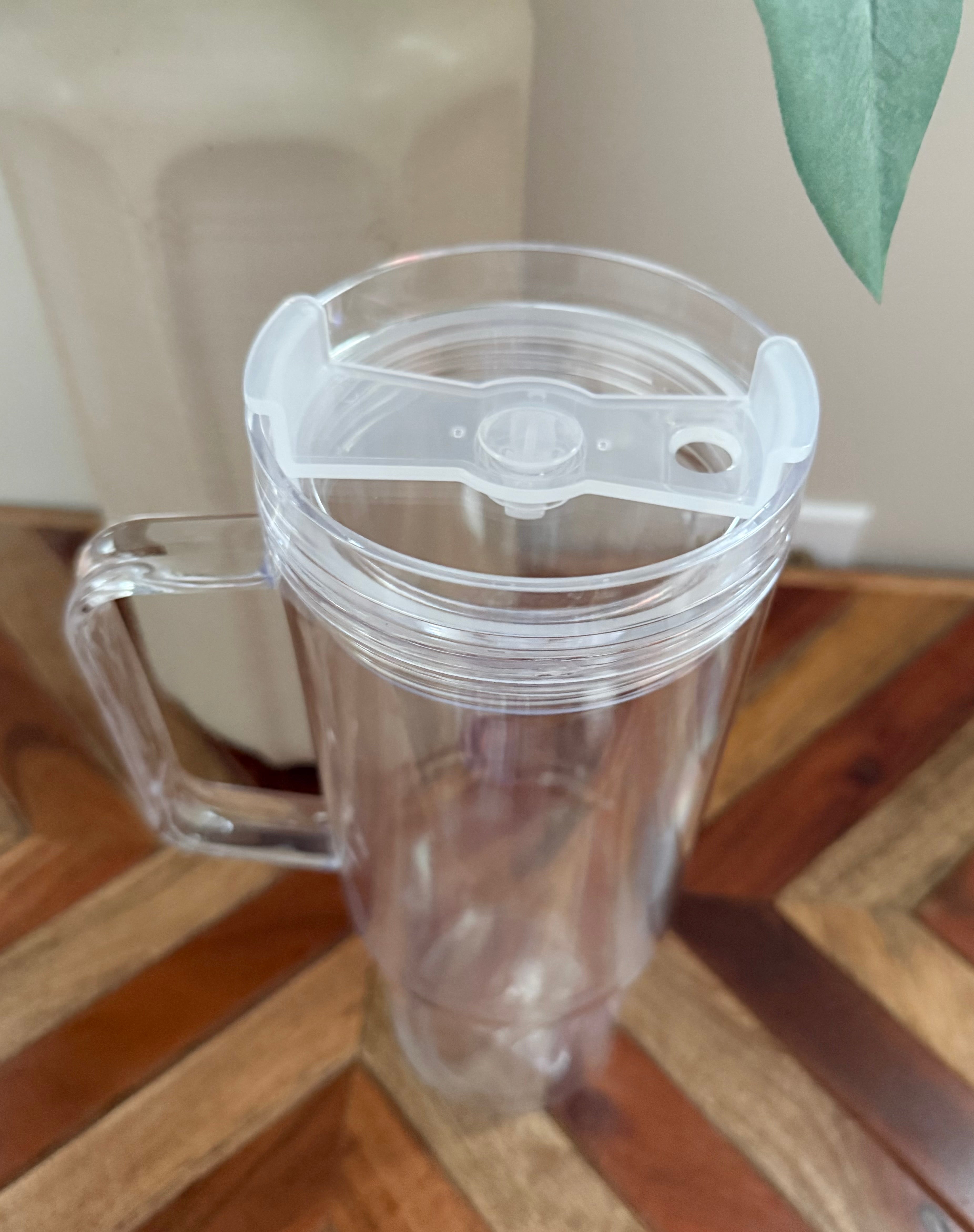 40oz ACRYLIC Snow Globe Tumbler