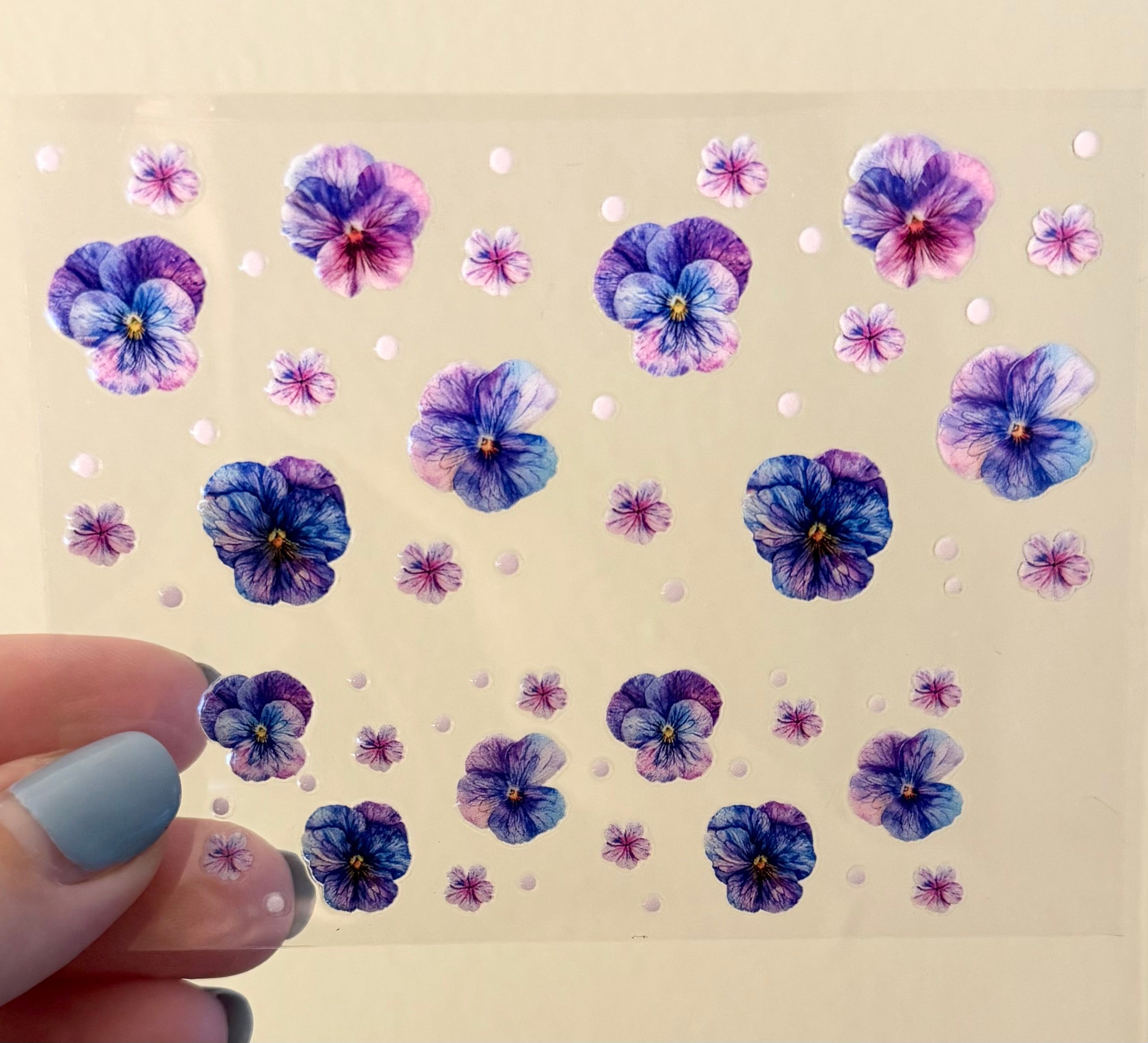 Purple Flowers Shot Glass Wrap