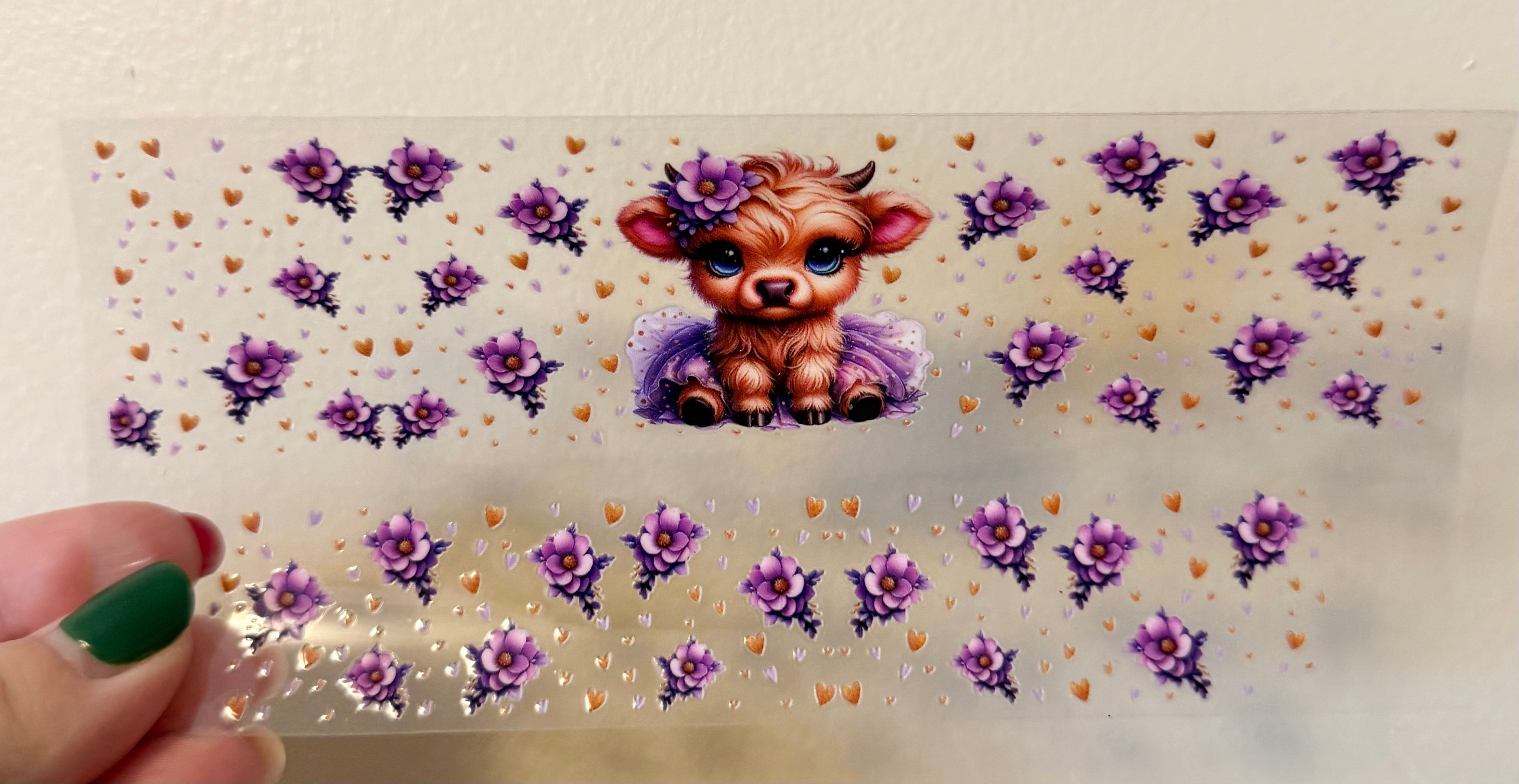 Purple Highland cow
