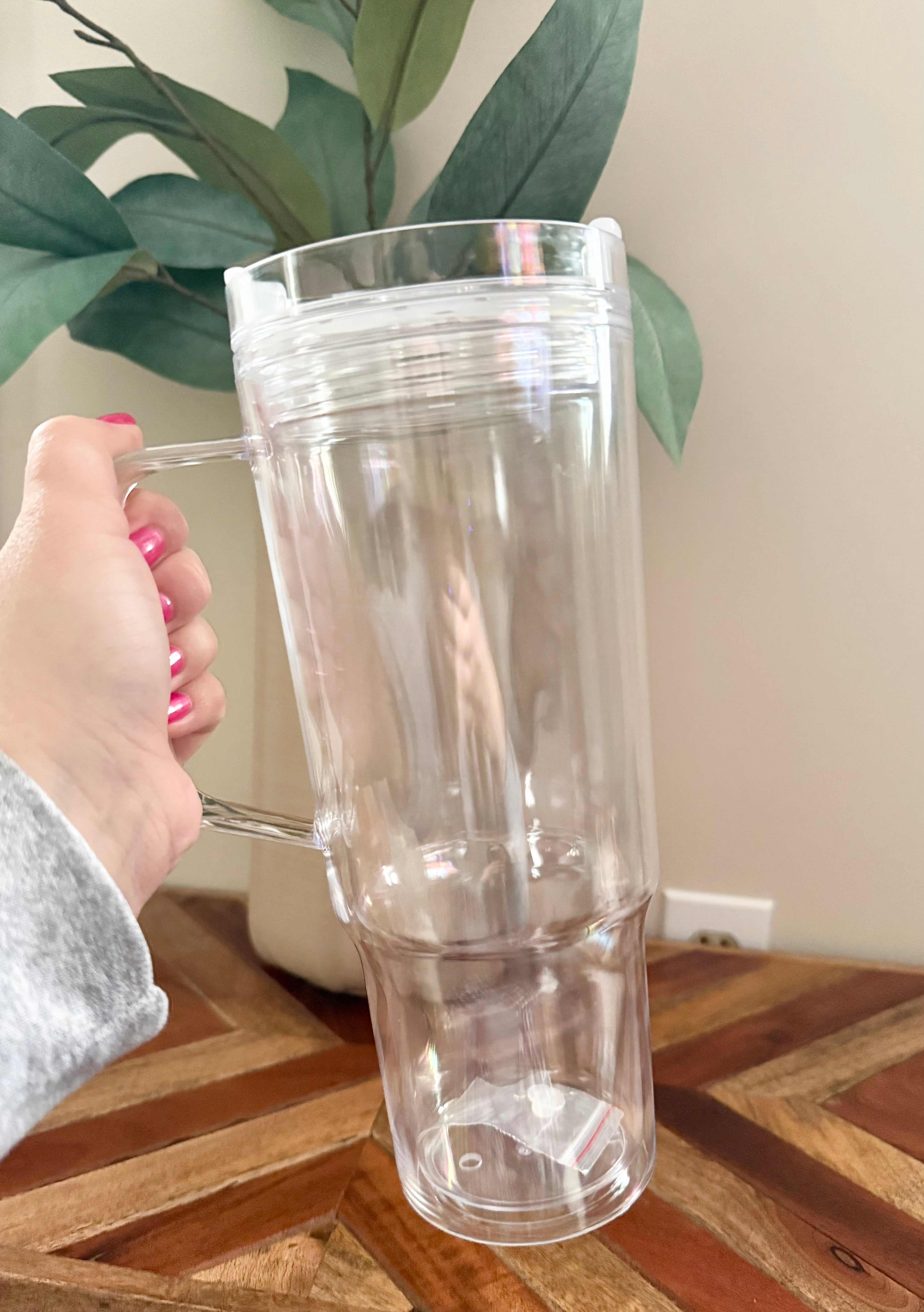 40oz ACRYLIC Snow Globe Tumbler