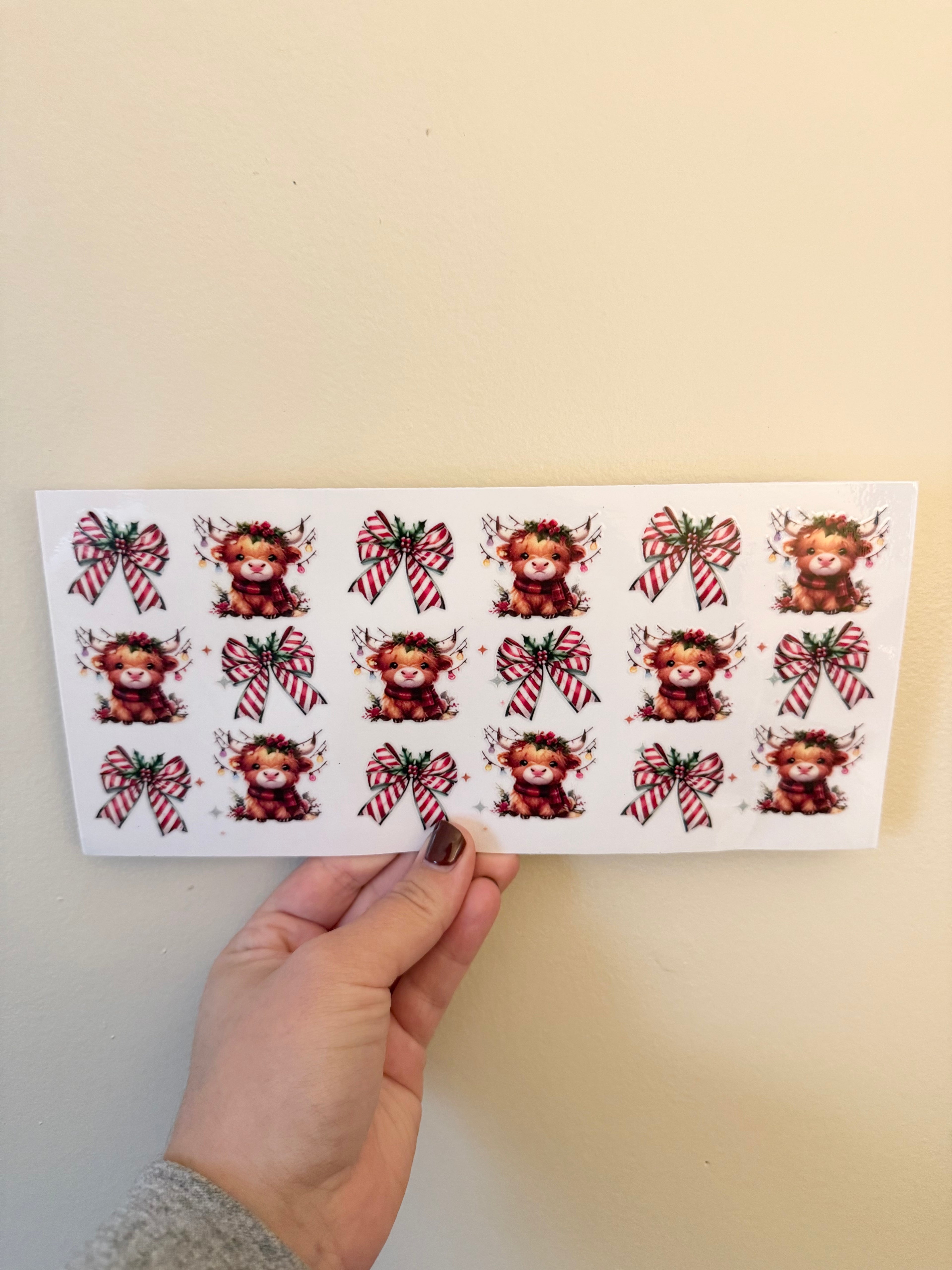 Christmas Highland Cow Wrap