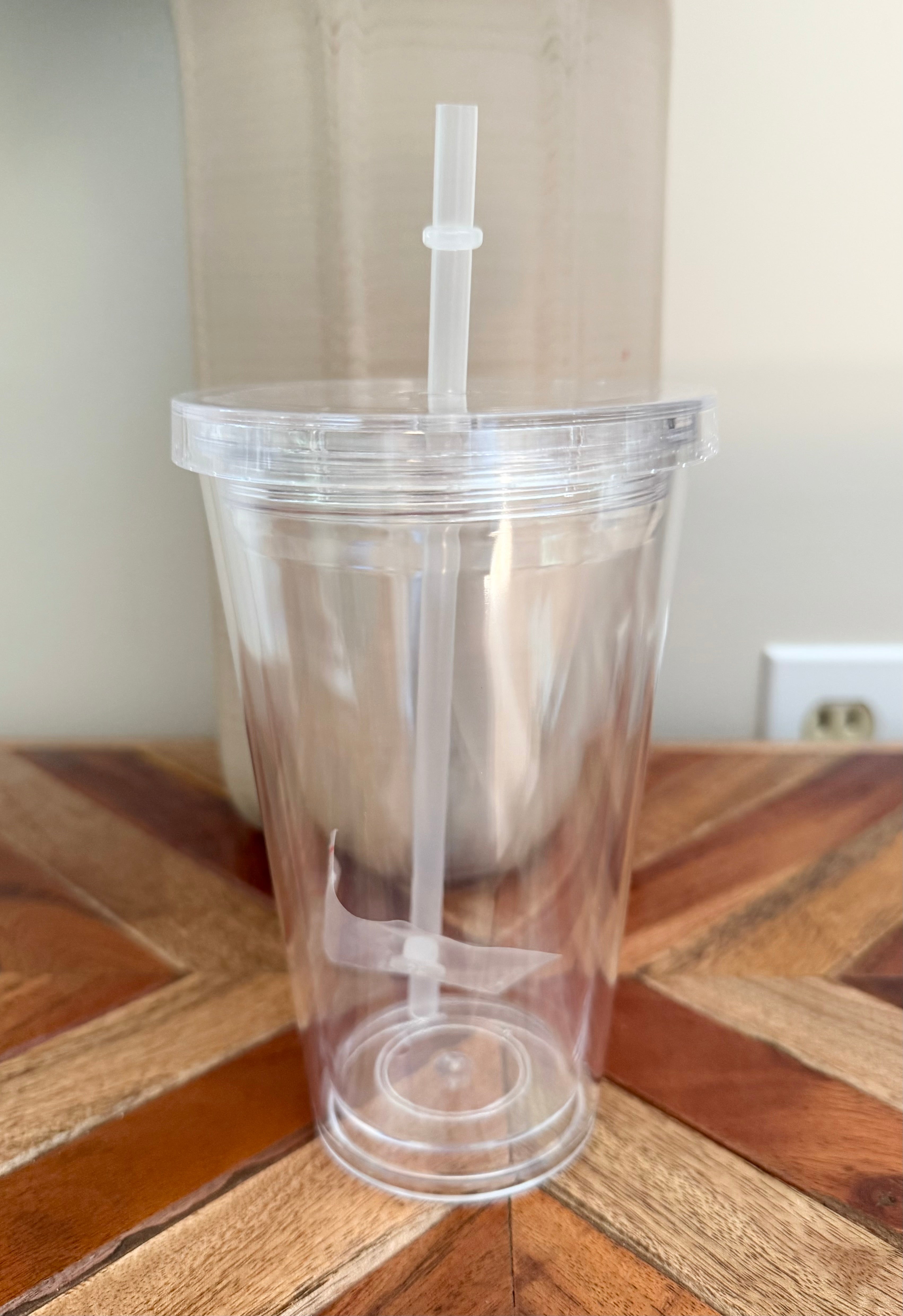 16oz Tapered Snowglobe Tumbler (Acrylic)