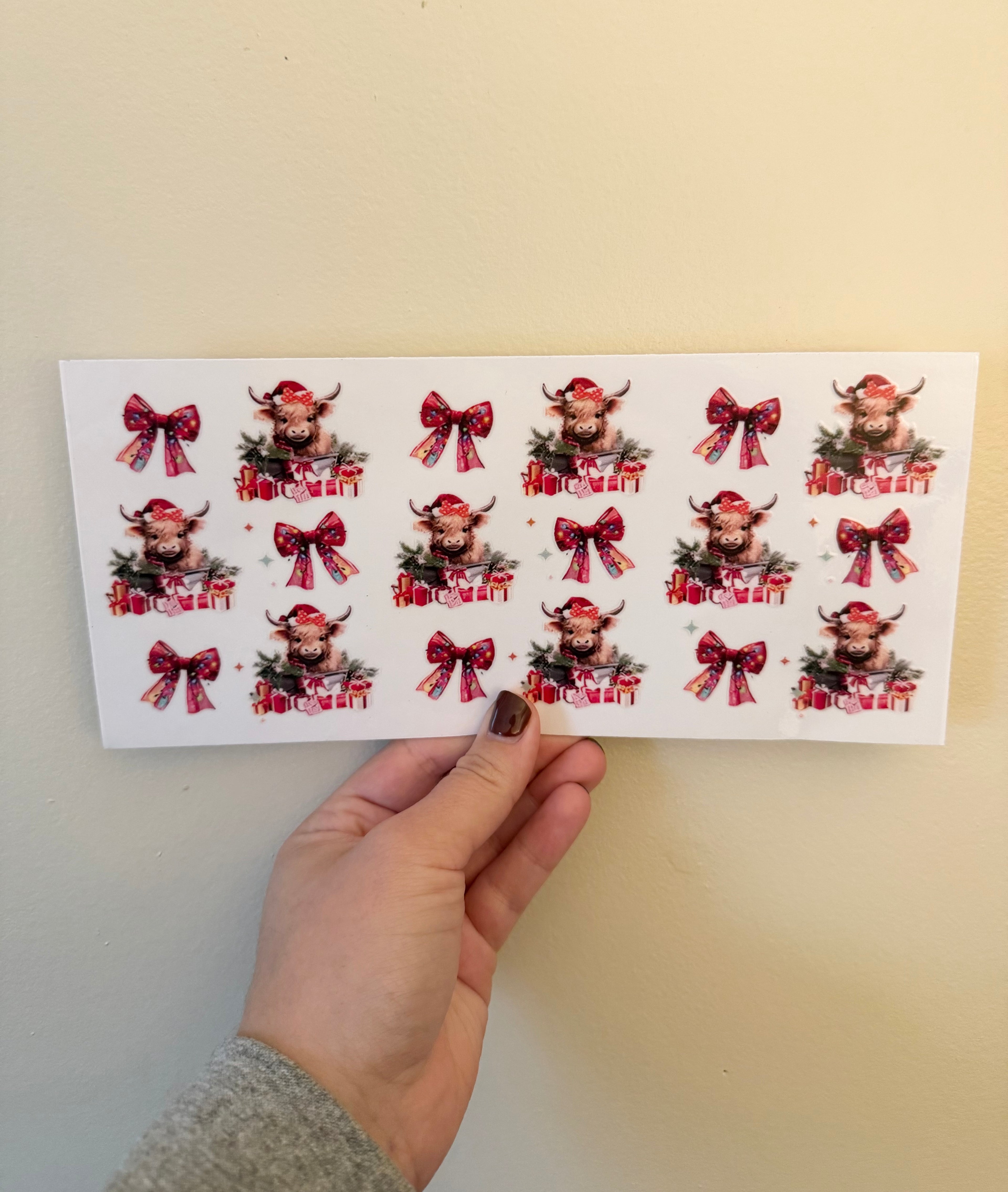 Christmas Highland Cow Wrap